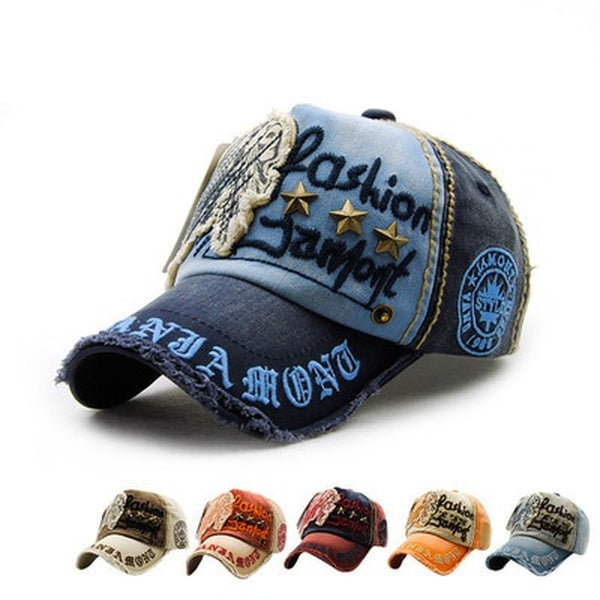 Cotton Fashion Embroidery Antique Style Baseball Cap Casquette Snapback Hat for Men Women
