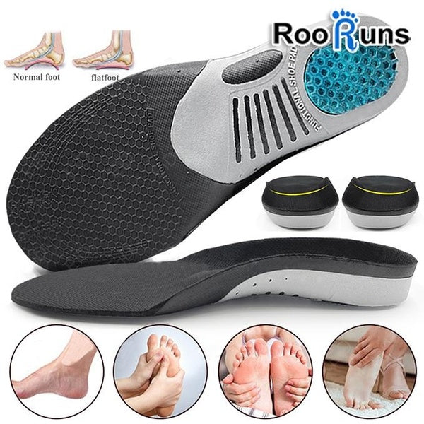 RooRuns 2023 NOUVEAU support de voûte plantaire 3D en gel de qualité supérieure pour femmes - hommes Semelle intérieure de santé des pieds plats Orth