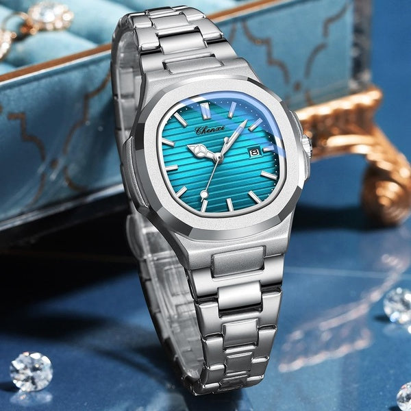 CHENXI nouvelle montre à Quartz pour les femmes marque de luxe élégantes montres en acier inoxydable étanche Date dames robe Simple montre-bracelet