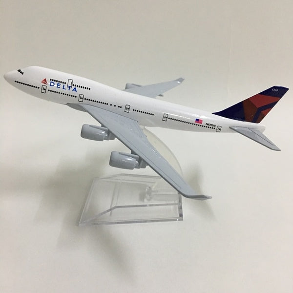 1:400 Scale 16cm Aircraft Model Diecast Alloy Airplane Boeing B747 American Northwest Airlines Delta Air for Gift Collection Home Office Decoration