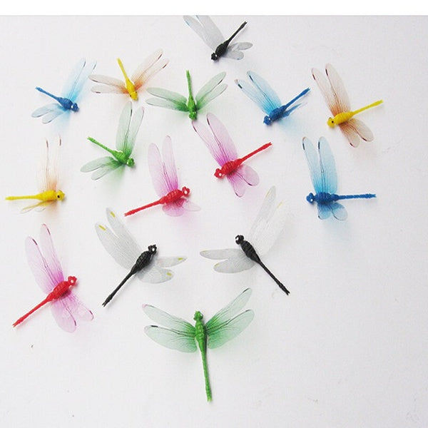 10pcs Libellule Charme, 85MM 3D Tulle Ailes Libellule Autocollants En Plastique, DIY Maison Sticker Mural Aimant Réfrigérateur Autocollants, Décorati