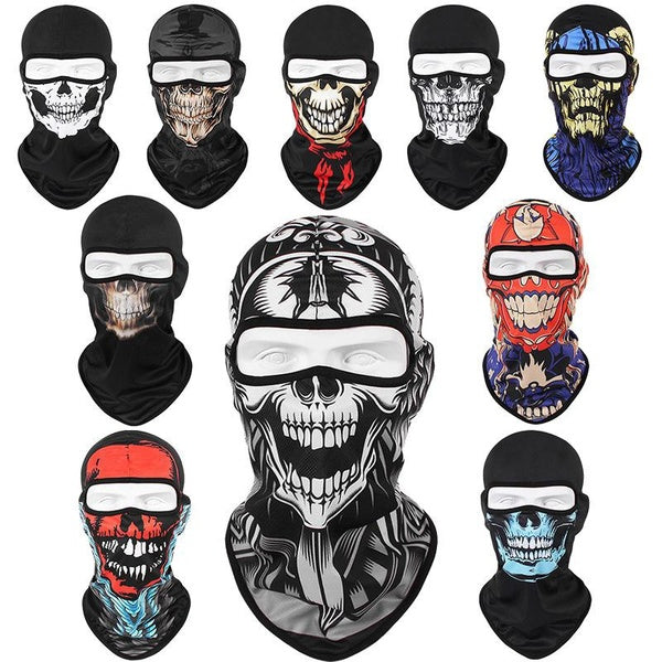 Skull Balaclavas Windproof Quick-Drying Breathable Anti UV Soft Full Face Mask Neck Gaiter Cycling Motorcycle Accessories
