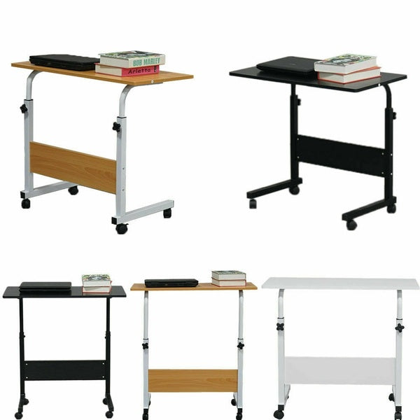 Adjustable PC Laptop Notebook Rolling Table Desk Stand Overbed Table