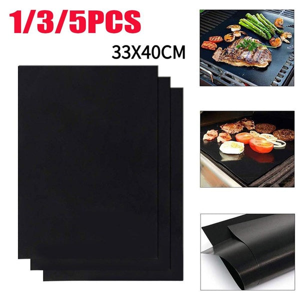 33x40cm Reusable Non-stick Heat Resistant BBQ Mat Portable Outdoor Picnic Cooking Tool Microwaveable Tool