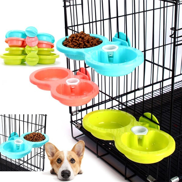Bol d'alimentation pour animaux de compagnie suspendu bols de Cage pour animaux de compagnie amovibles bol d'eau potable pour chiot peut accrocher ma