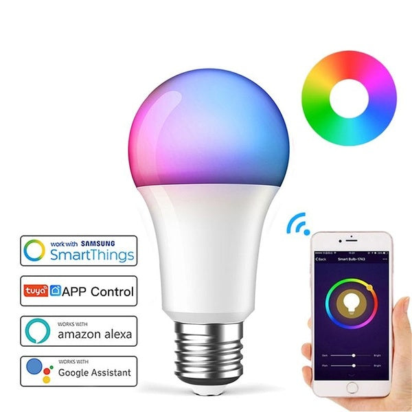 9W Tuya Wifi 2.4G-Bluetooth Smart Bulb Alexa Led Lamp E27 RGBCW Smart Light Bulbs 110V 220V Smart Lamps For Google Assisatnt Smart Life