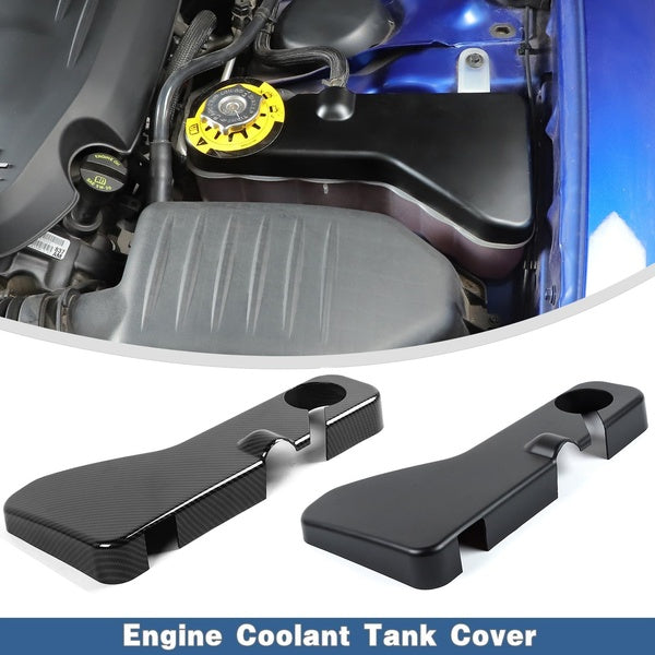 Engine Hood Coolant Tank Cover Trim Protector Frame for Dodge Challenger Charger Chrysler 300C 2011+ ABS Accessories
