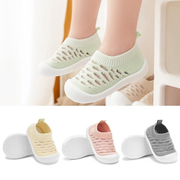Baby Shoes for Boys Girls - Infant Toddler First Walkers Non-Skid Slipper Shoes with Rubber Sole Sneaker