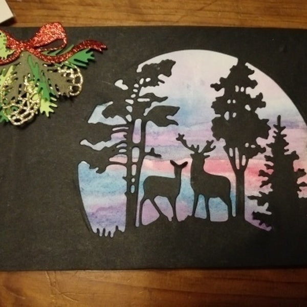 DIY Christmas Tree Animal Deer Frames Metal Cutting Dies Cut Stencils for Scrapbooking Album Decorative Embossing Paper Dies for Card Making