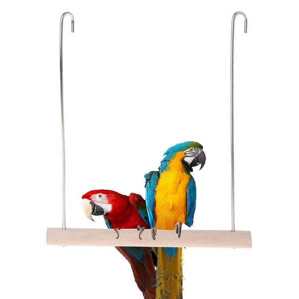 Parrot Coconut Ladder Nest Natural Wooden Birds Perch Parrots Hanging Swing Cage Pendant Toys Stand Holder Bird Toys Cockatiel