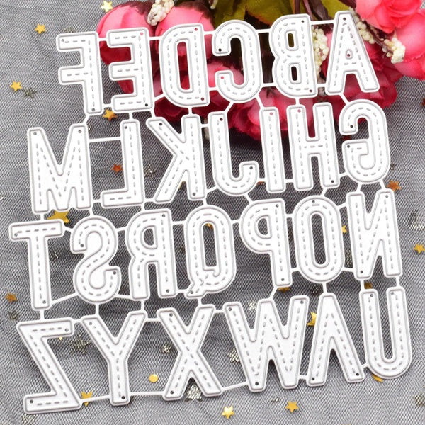 New A to Z Alphabet Cutting Dies Letter Metal Die Cuts for DIY Scrapbooking Album Card Making Paper Crafts