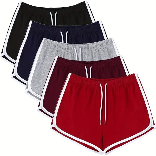 1PC Women's Drawstring Yoga Shorts - Comfortable and Breathable Activewear for Running, Gym, and Casual Sports