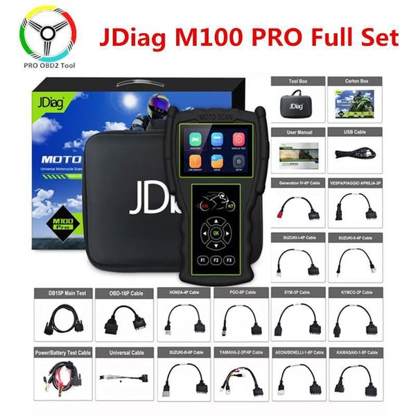 Original JDiag M100 Pro Motorcycle Scanner D87 D88 Function Professional Diagnostic Tool for Motorcycle