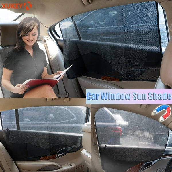 XUKEY Magnetic Auto Window Sunshade UV Protection Curtain Side Window Mesh Sun Visor Summer Protection Window Film Auto Accessories
