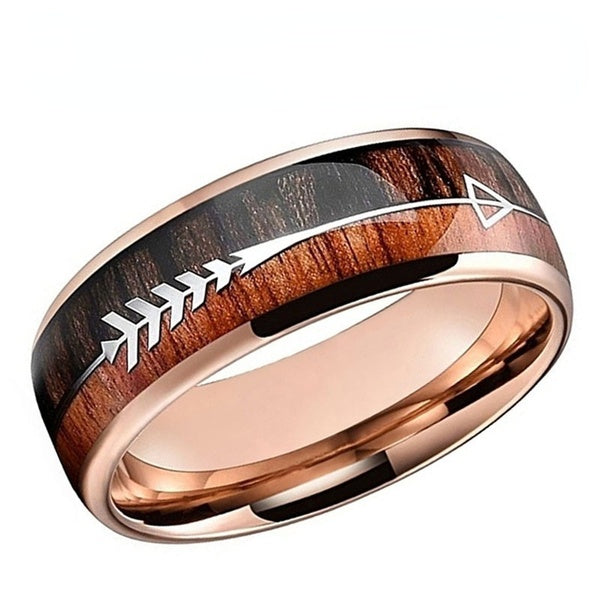 Classic Business Men's Fishbone pattern Ring Fashion Wood Grain Pointer Ring Men's Engagement Wedding Ring Anniversary Birthday Gift Luxury Jewelry （