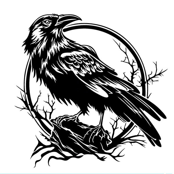 2pcs, Dark Raven Night Reflective Wall Home Decoration Stickers Vinyl Decal Car Stickers