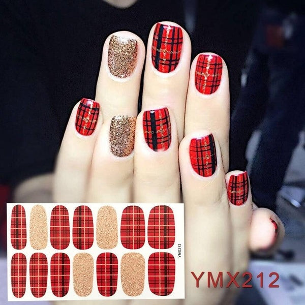 28 tips Nail Art Stickers Full Cover Sticker Wraps Decorations DIY Manicure Slider Nail Vinyls Nails Decals Manicure Art