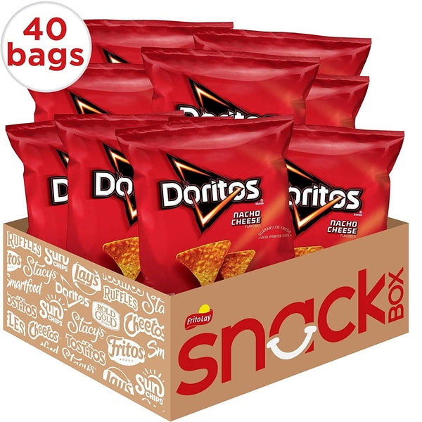 Doritos Nacho Cheese Flavored Tortilla Chips, 1 oz (Pack of 40)