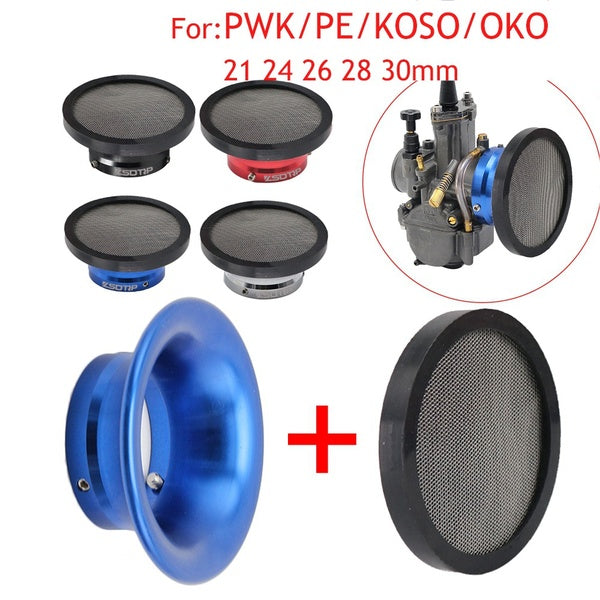 Filtre à Air de carburateur court de moto de 50mm avec le Scooter de Tube d'admission de nettoyeur de maille modifié pour Pw k Kos o MIKUN 21 24 26 2