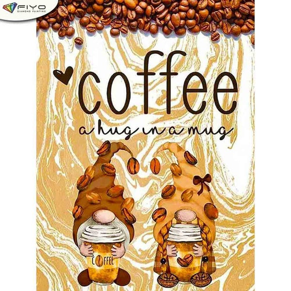 FIYO Gnome DIY 5D Diamond Painting Full Drill with Number Kits Home and Kitchen Fashion Cross Stitch Embroidery Paintings Canvas Pictures Wall Decora