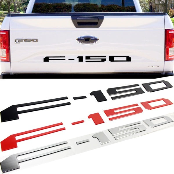 Adhesive F150 Tailgate Insert Overlay Letters, 3D F150 Emblem, Rear Tailgate Decal Letters for F150 2018 2019 (Chrome)