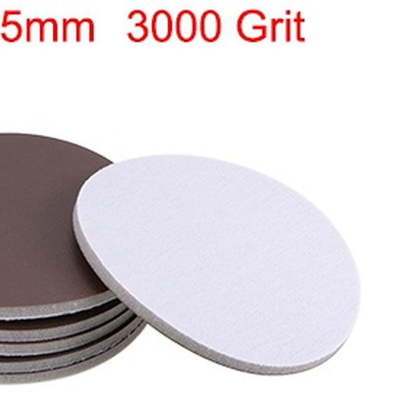 Éponge de ponçage de 12,7 cm Crochet et boucle Disque de ponçage Corindon Grain 3000 6 pièces