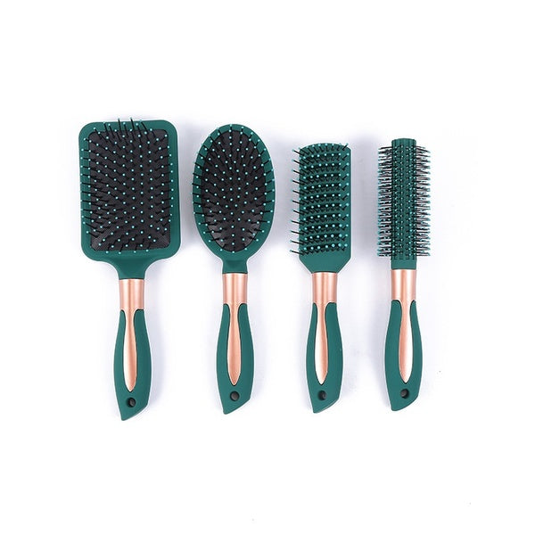 Mens Paddle Hair Brush Comb for Women and Men Hair Brushes for long Hair No Tangle Hair Brush for Curly or Straight Hair (Dark Green)