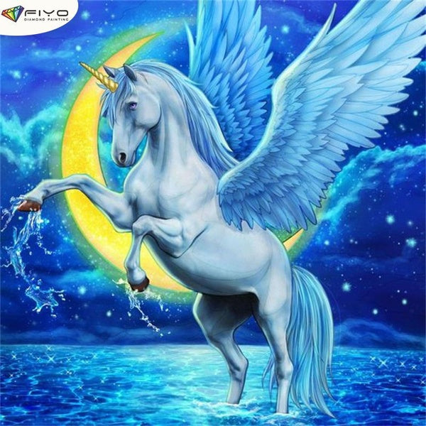 Unicorns DIY 5D Diamond Painting Full Drill with Number Kits Home and Kitchen Fashion Mosaic Diamond Painting Canvas Wall Decoration Gift Crafts for
