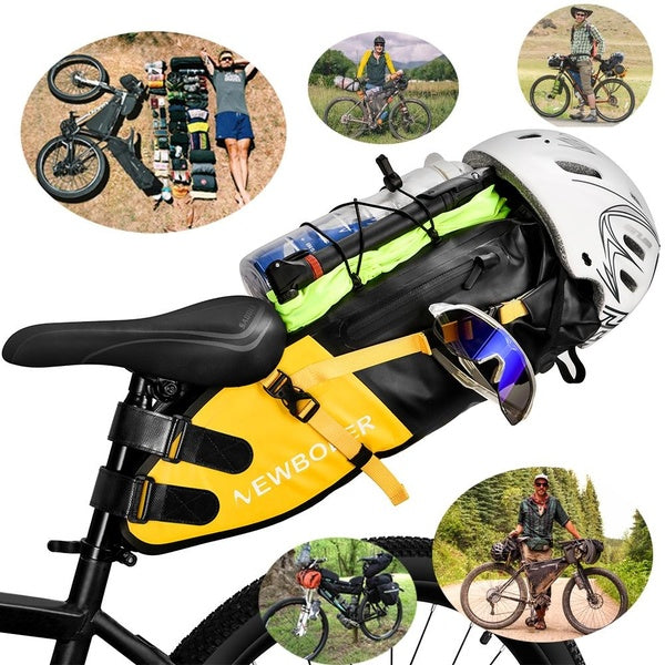 New Cycling Bike Bag Waterproof 13L Large Capacity Bicycle Saddle Bag Cycling Foldable Tail Rear Bag MTB Road Trunk Bikepacking