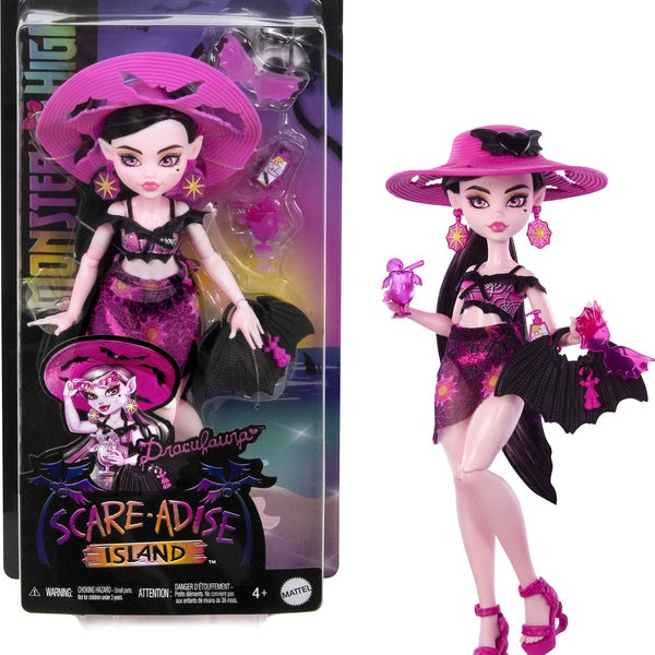 Mattel - Monster High Scare-adise Island Draculaura Fashion Doll [COLLECTABLES] Paper Doll