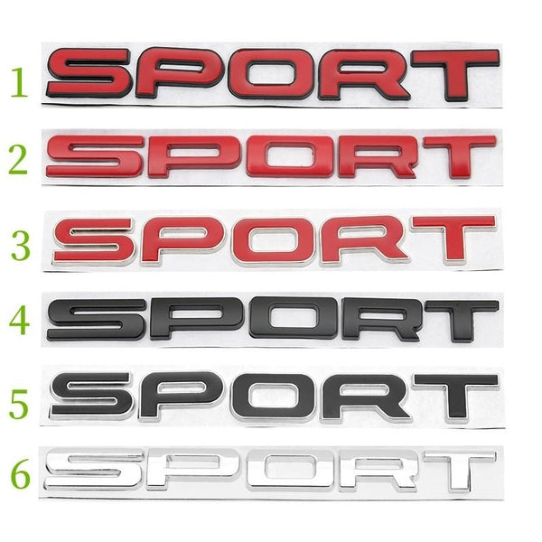 SPORT logo Car Emblem Badge Automobile Sticker Decal for Land Range Rover SV Autobiography Discovery