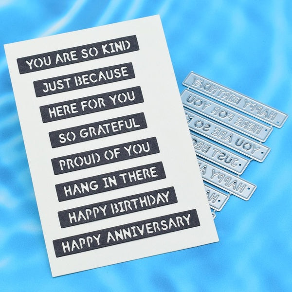 Mots matrices de découpe pour bricolage Scrapbooking Album carte fabrication papier artisanat gaufrage meurt