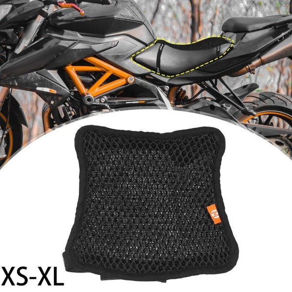 M-XS-S-L-XL Motorcycle Seat Cover Breathable Single-Double Layer Motorbike Scooter Seat Cushion Pad 3D Mesh Protector Black