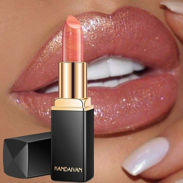 Lipstick for Women Professional Lips Makeup Waterproof Long Lasting Pigment Nude Pink Mermaid Shimmer Lipstick Luxury Makeup