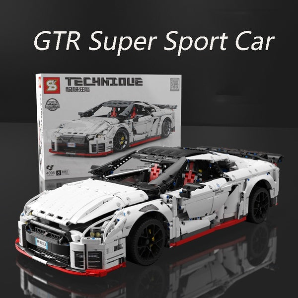2021 New 4098Pcs GTR Super Sport Car MOC Racing Model Building Block Brick Educational Assembly Toy Children Boys Gift