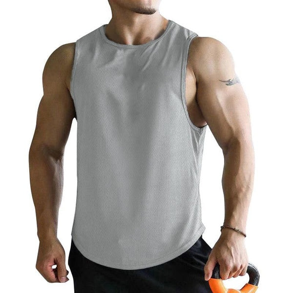 Débardeurs d'entraînement pour hommes Mesh Gym Sans manches Gilet à séchage rapide Fit Chemises de musculation Fitness Athletic Muscle Tee Workout &