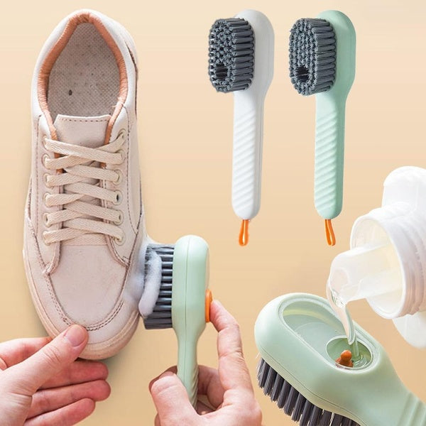 Multifunctional Shoe Brushes With Soap Dispenser Long Handle Brush Cleaner For Clothes Shoes Household Laundry Cleaning Brush