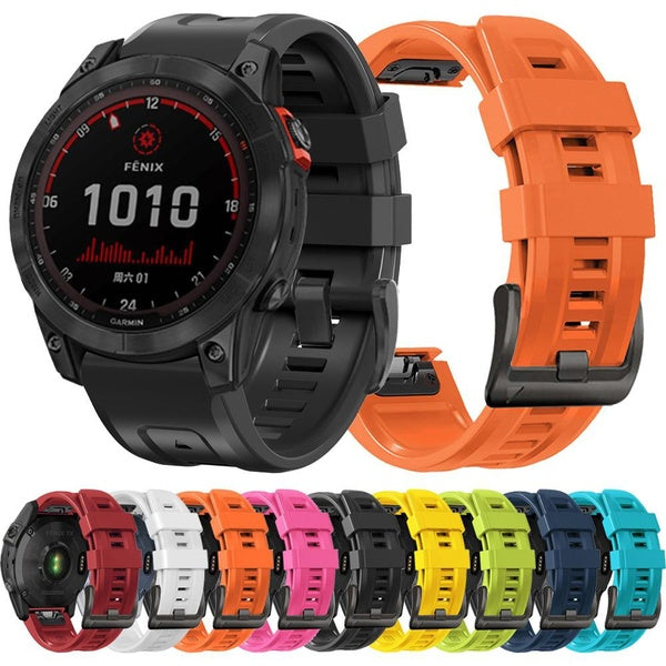 Quick Fit Sports Silicone Strap For garmin Fenix 7X 7 6X 6 Pro-GPS 5 5X Plus 3 3HR 22mm 26mm Smartwatch Band Bracelet Wristbands