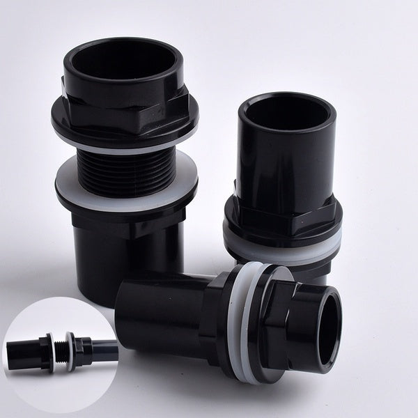 20-25-32-40-50mm connecteur d'aquarium noir PVC tuyau étanche bout à bout réservoir de poisson raccord droit Joint réservoir de poisson outils access