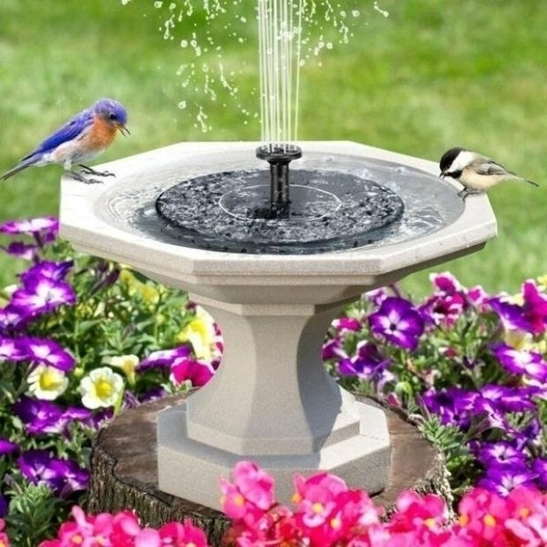 Outdoor Solar Powered Energy Floating Aquarium Garden Bird Bath Fountain Water Pump