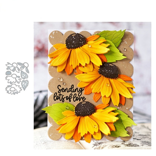 Chrysanthemum Flower Leaf Decoration Metal Die Cutting Dies for DIY Scrapbooking Album Decorative Embossing DIY Paper Cards Making