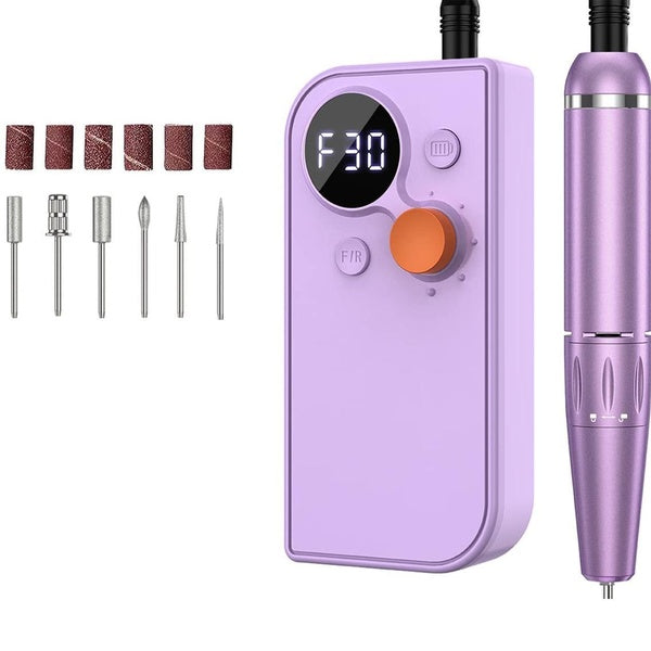 Professional Rechargeable Nail Drill Machine Portable Electric Nail Drill 30000 RPM Efile Nail Drill Set With Acrylic Nail Mat and 6 Nail Bits for Ac