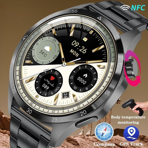 Pour Huawei GT4 Pro GPS montre intelligente hommes AMOLED HD écran Bluetooth appel NFC IP68 étanche montres sang oxygène Smartwatch femme