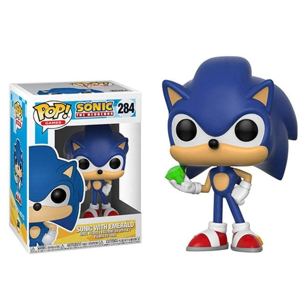 Funko Pop! Games: Sonic - Sonic with Emerald Collectible Toy, Blue