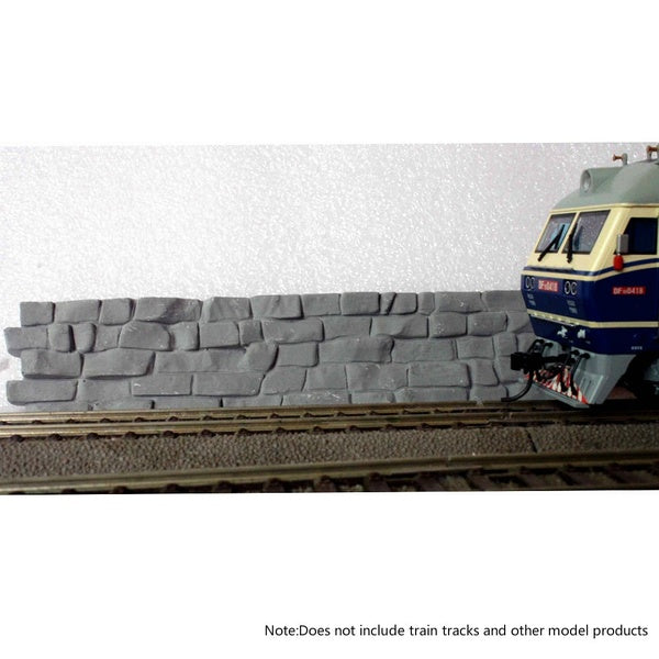 1:87 Ho Scale Simulation Scene Slope Protection Stone Wall Building Train Railroad Scene Accessories Model Educational Toy Matron Inn