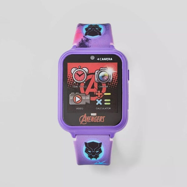Open Box Marvel Black Panther Smartwatch Camera Purple Girls Interactive Smart Watch