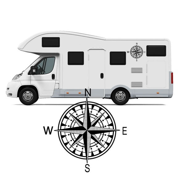 1pcs Compass Motorhome Vinyl Graphic - Nautical Camper Car Caravan Stickers Decals tu-8613
