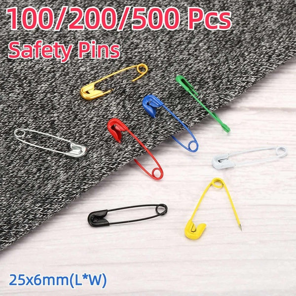 100-200-500 pièces épingles de'sûreté épingles de'sûreté en métal coloré épingles de'sûreté en alliage pour la couture bricolage artisanat Quilting