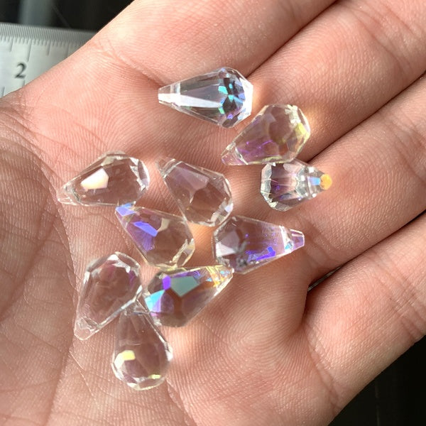 10pcs aurora perle de verre lustre partie charme bouteille entretoise perles bricolage pendentif