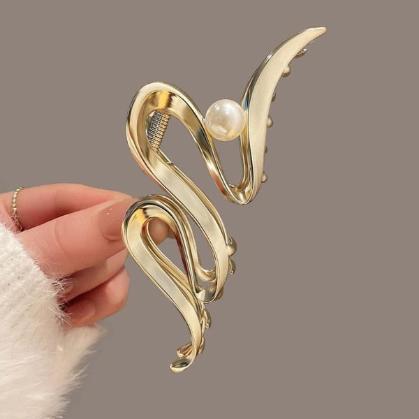 2023 New Fashion Metal Geometric Hair Claw Clip Trendy Hair Clips Hair Clamps Hairpins Party Hair Accessories For Women Headwear Matron Inn